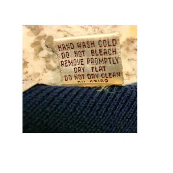 Vtg 1992 Susan Bristol Set Navy Blue Pleated Skirt & Button Top Knit Sweater Top - Picture 5 of 12